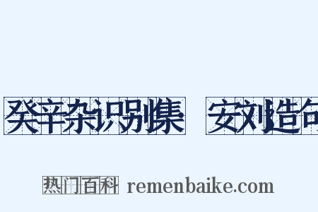 癸辛杂识别集·安刘造句是什么意思的图片